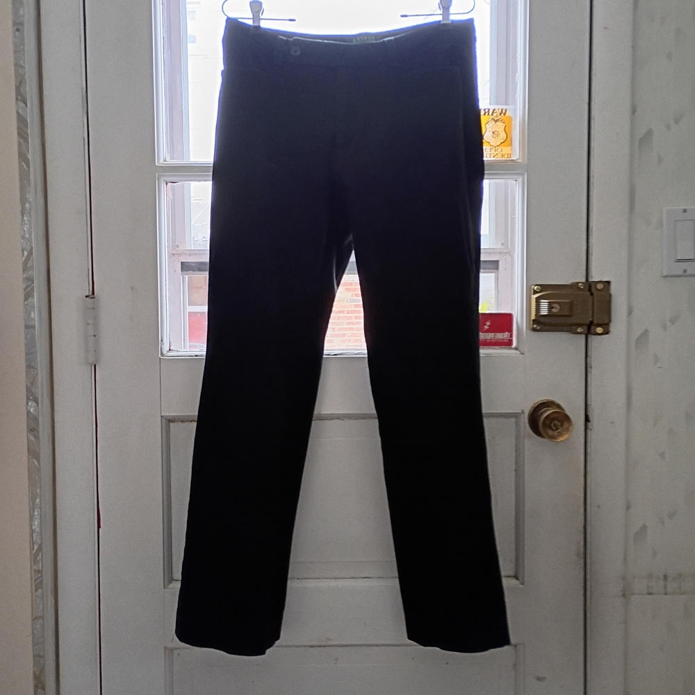 Lauren Ralph Lauren Pants Women 8 Adele Black Straight Leg Front Pockets